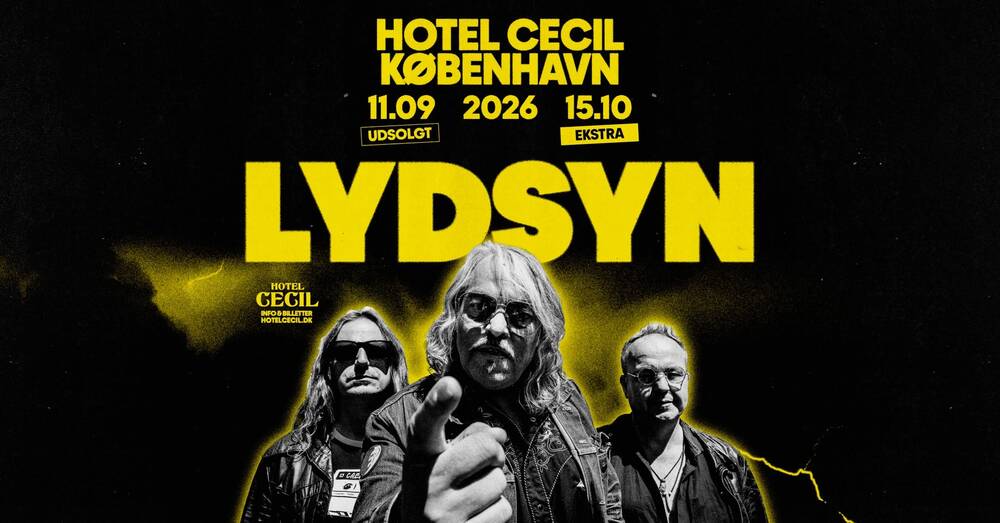 Lydsyn + support Jacob Bredahl | Hotel Cecil, København [ekstrakoncert]