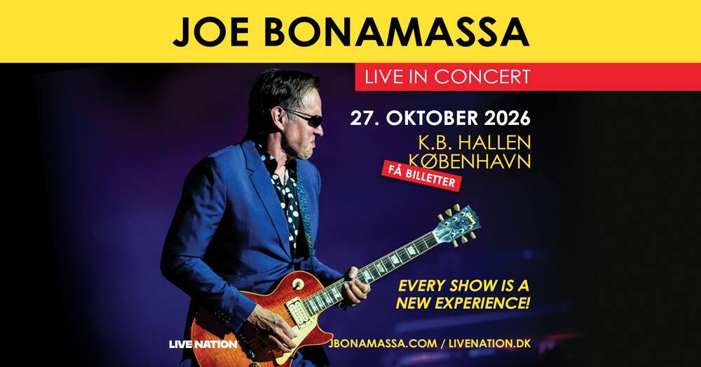 Joe Bonamassa // K.B. Hallen // 27. oktober 2026 // FÅ BILLETTER